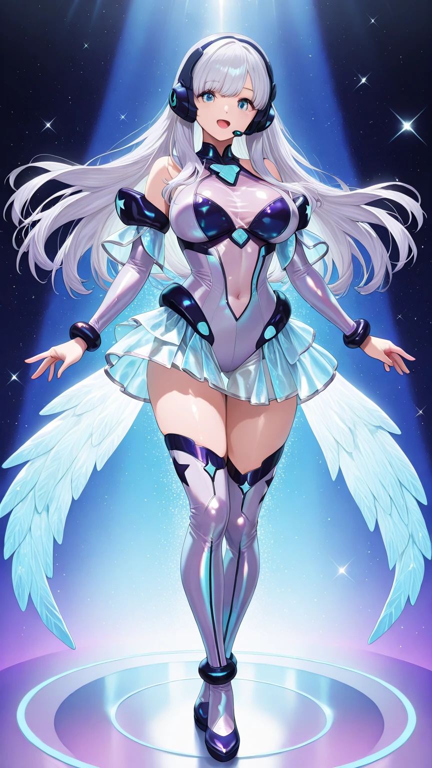 Ridiculous , high resolution, Super detailed, (1 girl:1.3), rest, fantasy dress, headgear, rest, light role, Dark persona, mind control, Fractal, whole body, Ceiling board, artistic background, blue bioluminescence, Geometric, organic, bless, favor, sublime, sublimation, noble, Expand, untie, anti-gravity, antimatter, guardian angel, holy, sacred, lolita, dignified, red bioluminescence, flower, Holographic wings, on the magic circle, Photon, Butterfly, scales, galaxy, Piccolo,
