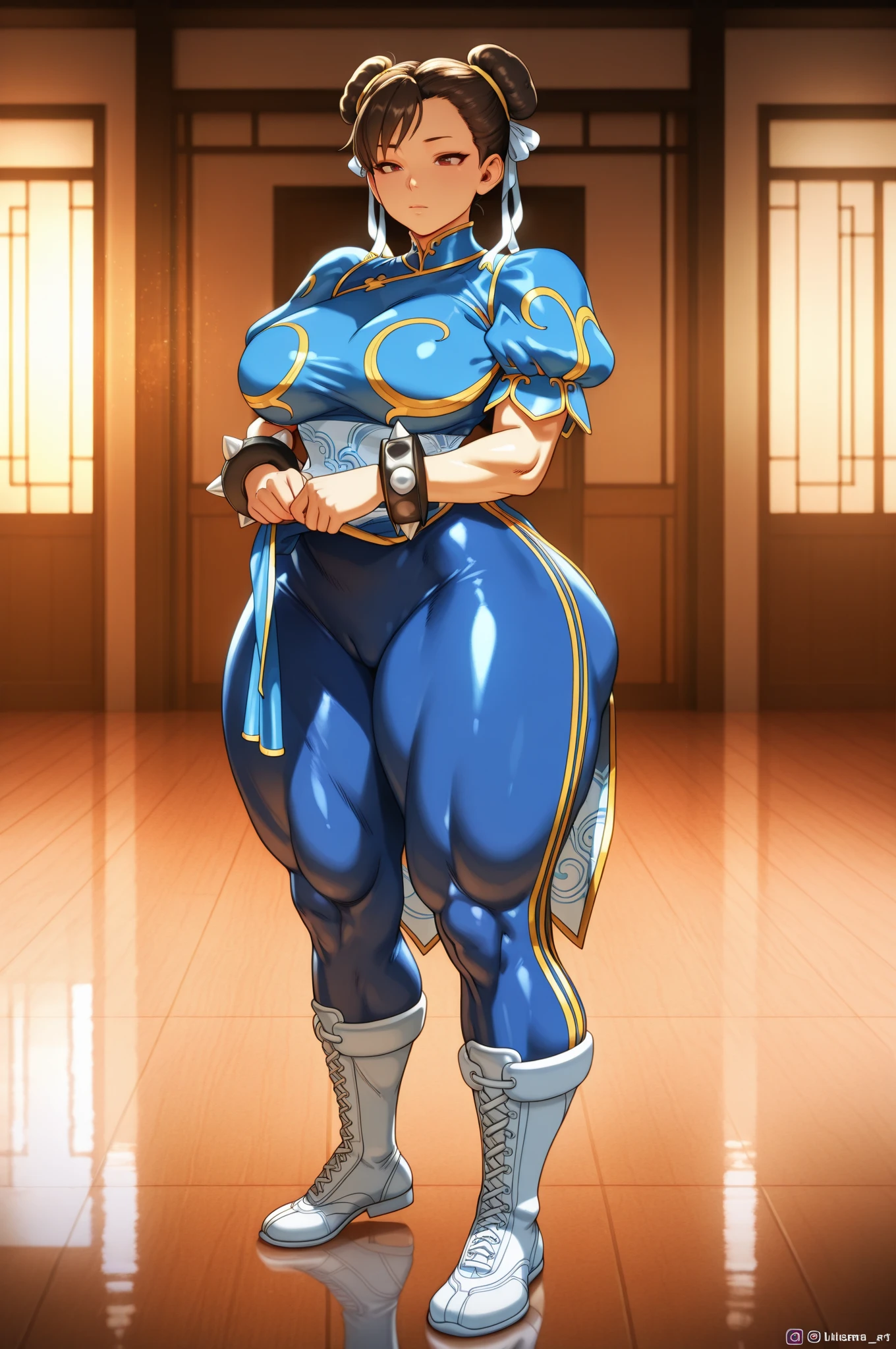 Chun-Li (sf6) black leggings big tits big breasts out