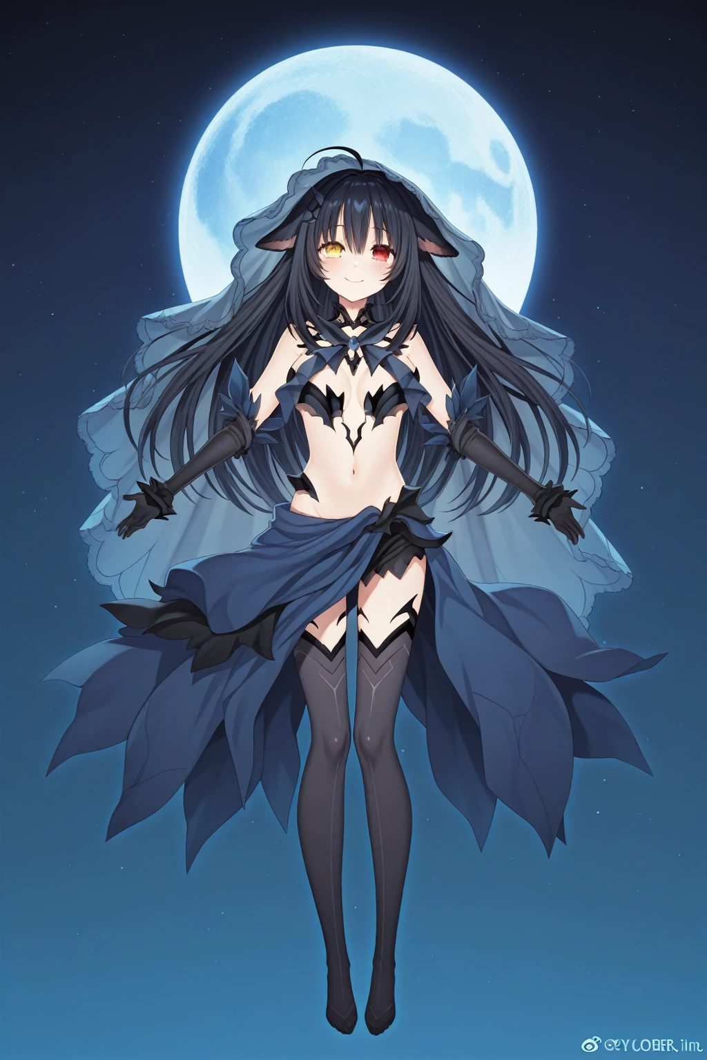 Blue Moon, Night Sky, Beautiful Female Werewolf, Mid-Length Hair, glowing orange eyes, realisitic, highly detailed, Unreal Engine, 8k