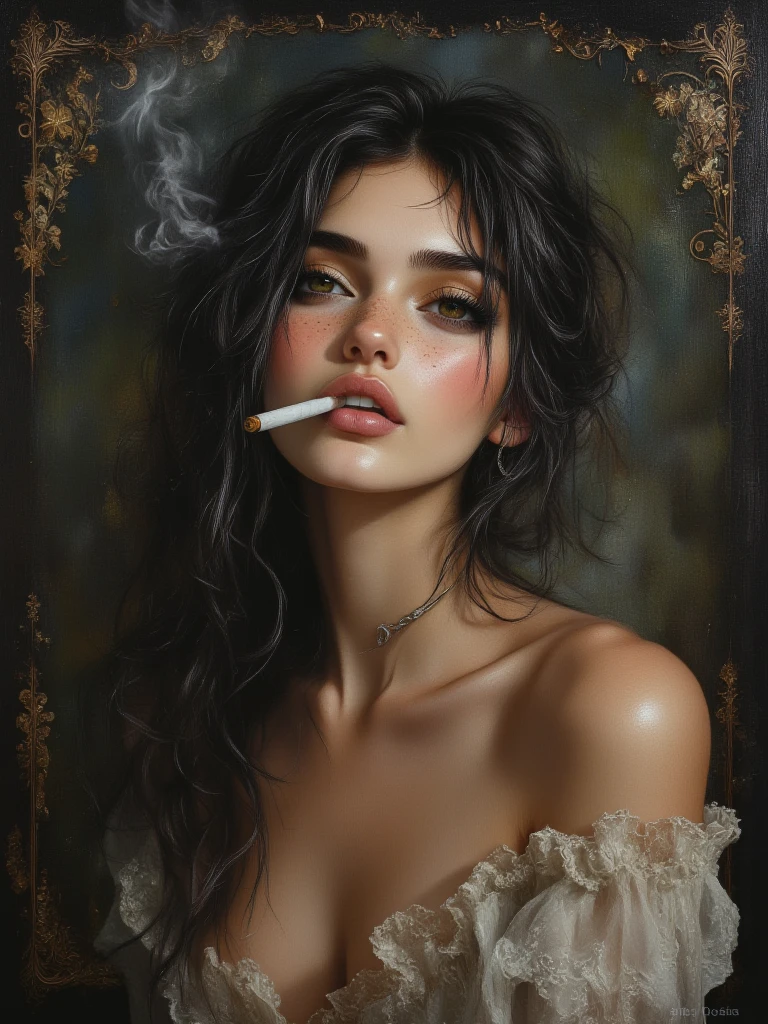 Smoking cigarettes