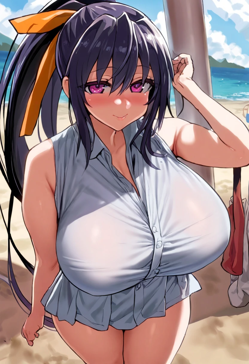 Masterpiece, best quality, 8k wallpaper, very detailed, illustration, small 1girl cute, black hair with blue highlights, wide hips, (huge breasts), nipples, (nude), naked, standing, (view from front), pussy, black pubic hair, (pubic hair), (detailed open mouth), detailed tongue, detailed teeth, swings, slide, (playground), nighttime, ((pussy juice)), sweat, blush, heavy breathing, steamy breath, ((aroused)),