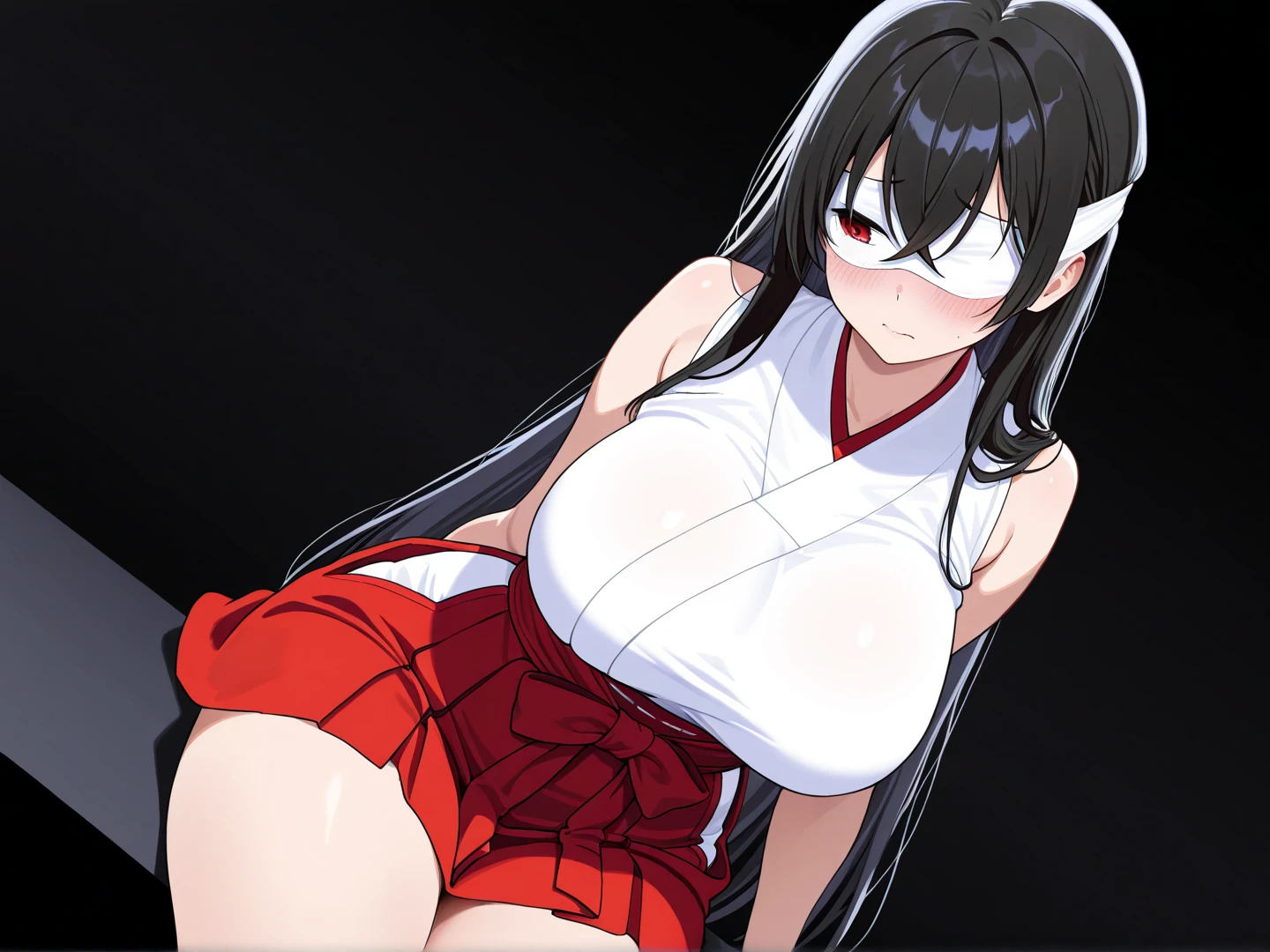 <lora:kaguyaH:0.8>, houraisan kaguya, black_hair, very_long_hair, hime_cut, blunt_bangs, sidelocks, brown_eyes, medium breasts, (pink_leotard:1.2), thighhighs, shiny_clothes, latex, cameltoe, (bdsm:1.1), torture dungeon, cleavage, (femdom:1.2), (dominatrix:1.2), curvy, sexy, covered_nipples, covered_navel, evil_grin, perfect_composition, <lora:add_detail:1>, masterpiece, best quality, Art_starraisins,  <lora:Art_starraisins:0.7>,  <lyco:GoodHands-beta2:1.0>, <lora:BitchsuitBondage:0.5>