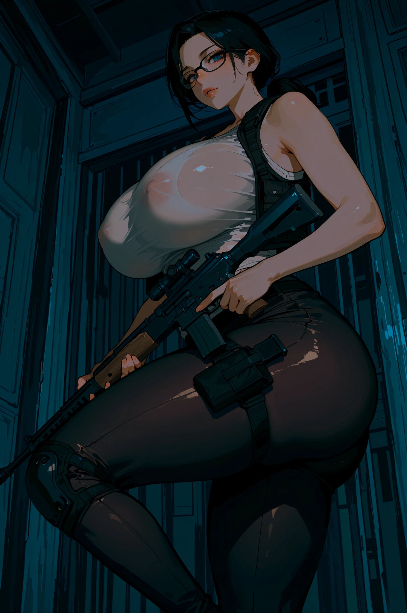 Slime girl, (slime), Slime hair Double buns hair style, Pumpkin Orange, weapon belt, Masterpiece, Best Quality, gigantic breasts, slime girl, slime girl, purple hair, lavender hair, yellow clothes, weapon belt around waistline, rifle, long rifle, AR-15 Rifle, assault rifle, exposed yellow bra, yellow clothing, wearing yellow clothing, fully body view, tight yellow dress, Rifle in hand, mature woman, gorgeous, perverted, sexy, yellow dress, exposed chest, exposed bra, exposed breast, black boots/heels, gold bracelets around wrist, holding rifle, aiming with rifle, tactical stance, tactical gear, sweaty body, long legs, tall woman, lustful yellow eyes, yellow lingerie , Slime girl, (slime), Slime hair Double buns hair style, Pumpkin Orange, weapon belt, Masterpiece, Best Quality, gigantic breasts, slime girl, slime girl, purple hair, lavender hair, yellow clothes, weapon belt around waistline, rifle, long rifle, AR-15 Rifle, assault rifle, exposed yellow bra, yellow clothing, wearing yellow clothing, fully body view, tight yellow dress, Rifle in hand, mature woman, gorgeous, perverted, sexy, yellow dress, exposed chest, exposed bra, exposed breast, black boots/heels, gold bracelets around wrist, holding rifle, aiming with rifle, tactical stance, tactical gear, sweaty body, long legs, tall woman, lustful yellow eyes, yellow lingerie, mature body, mature face, dark purple hair color, purple hair, bending down, bent over, crouching