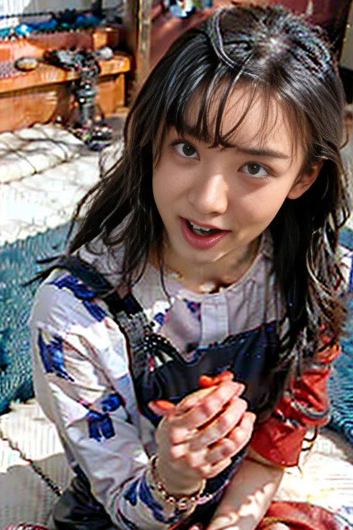 Photo by Kiyomoto Torii, tumblr, Shinhanga, Yoshitomo Nara, realistic young gravure idol, girl cute fine face, Chiho, beautiful Japan girl face, doing gymnastics on the floor