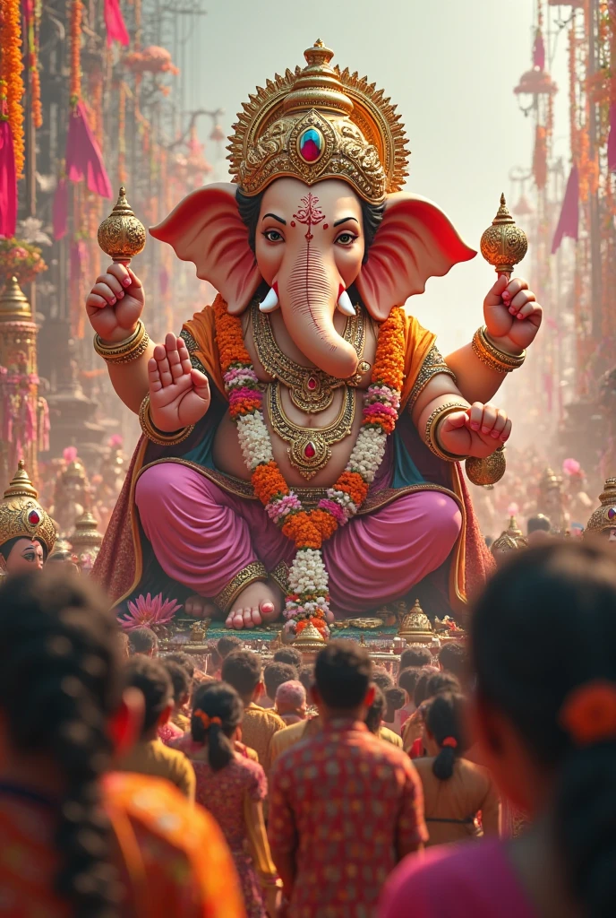  text irakalgada gajaa and add Ganesha 
operating DJ in crowd place  