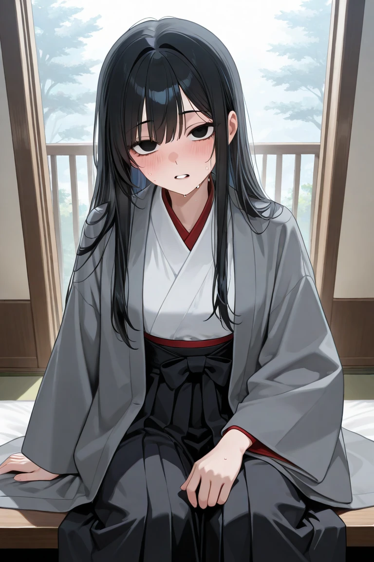 ((masterpiece)),(best quality), (absurdres), sadako_yamamura, white dress, red eyes, <lora:Sadakobest:0.8>, <lora:san13Style_san13StyleV1:1>,san13style,