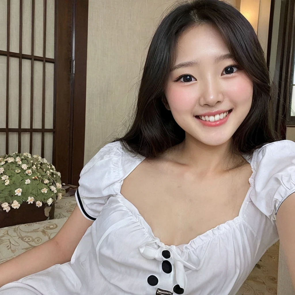 there is a woman that is posing for a picture in a dress, beautiful Korean women, Beautiful young Korean woman, Gorgeous young Korean woman, Korean girl, A young Asian woman, jaeyeon nam, Choi Hyun-hwa, Korean woman, xintong chen, young cute wan asian face, a cute young woman, Young Asian girl, young and cute girl