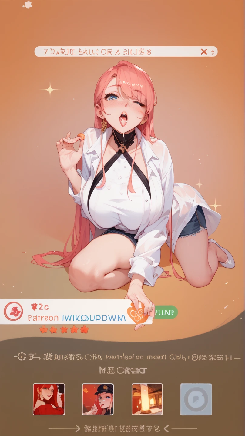 selfie,convenience store,masterpiece,,Elementary school student 9 years old girl,alone,long hair,light blue hair,Cheerleader,red and blue odd eyes,naked pussy tits naked nipples,Red pattern,twin tails,Large pompons,smug face,squat,spread legs pussy juice,Full body tattoos,Two surprised people