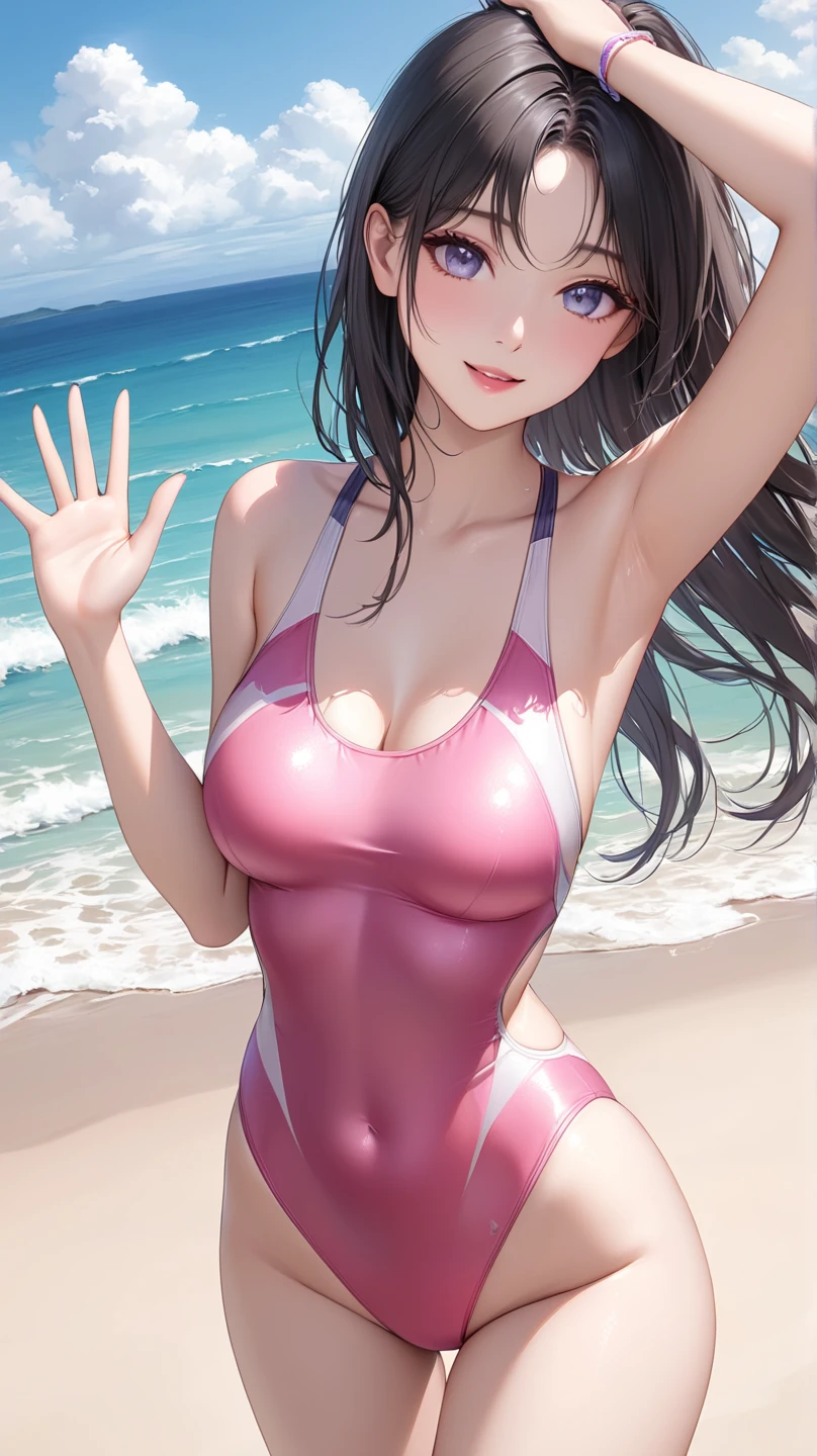 tmasterpiece,best qualtiy,8K,k hd,1girll,Human maiden,commiseration
d.va(Overwatch),12year old,Young,Chu Chu pitiful, gigantic cleavage breasts:1.3,Eyes sparkle,(glowing light eyes:1.233),比基尼,Raised sexy,did not wear underwear,(beautiful and detailed eye:1.1),Blushlush,beautiful beaches,swell sea,with blue sky and white clouds,Side view,Dynamic pose,upper legs,Behind the perspective,((Cocked buttocks,Hunched back)),(((cowboy lens)))