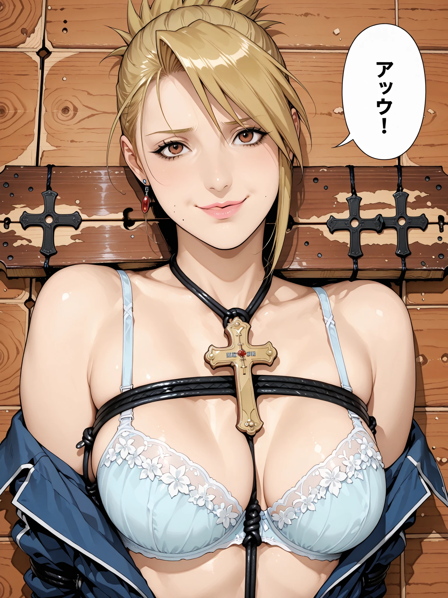 ((Vulgarity:1.57)),Cecilia Alcott / infinite stratos ,Cleavage,uniform,Remove underwear,((Big Breasts)),((Big Ass)),Ahegao,cry,Drooling,Excessive sweating,Flushing of the skin、((Sex with an orc and ejaculation:1.3)),((Cum on face and chest:1.3)),((Have sex with a lot of guys:1.3)),((Anal vibrator:1.4)),((Prostitute:1.5)),((Fellatio Service:1.3)),Perfect lighting,Perfect body,Random facial expressions,リザードマンにrapeされる,Dynamic pose,((rape:1.3)),((Cum deep down my throat:1.3)),((Exposed breasts:0.7)),((Anal sex with a lizardman:0.8)),((A man touches my breasts:0.7)),((Serving with breasts:1.3)),Kiss of submission,Woman Drowning in Pleasure,Shoot the aphrodisiac,((Semen in the hair)),Sex service in an old warehouse,