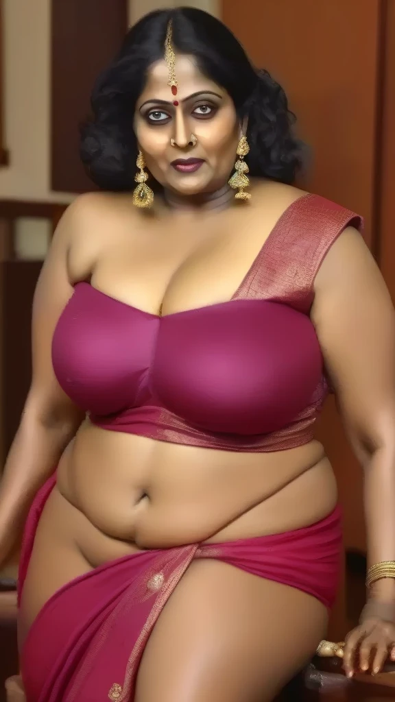 Realistic Representation of Savita bhabhi, tempting figure, busty aunty, goddess of lust, cougar lady, mommy, mommy figure, bulky figure, big milkers, doodhwali, sizzling hot, lonely Nextdoor aunty bhabhi , chubby aunty, profuse sweat, sweating skin, sweat dripping body makes her irresistibly hot, inspired by famous Indian adult comics by amarshrostha, Foto RAW, photorealistic, photography, full body shot, 50 years old Woman, master shot, perfect eyes, goddess like beauty, pierced eyes, perfect thick chubby mallu Desi aunty bhabhi, Wearing a Stanapatta, a chest-band.Saree model, model Photography, Indian saree shoot, Indian traditional wear advertising photography, traditional wear brand shoot, face of Indian actress Sonakshi Sinha, masterpiece, realistic, realism, incredible details,  pleasure, photorealism, detailed skin, skin pores, high contrast, photorealistic Artstation 8k HD digital art trend of high definition and detailed realistic skin texture, ultra detail, realistic skin texture, armature, best quality, ultra high definition, (photorealistic:1.4),, high resolution, detail, raw photo, sweat, Re sharp, by Lee Jefferies Nikon D850 Film Stock Photo 4 Kodak Portra 400 Camera F1.6 Lens Rich Color Ultra Real Realistic Realistic Textures Dramatic Lighting Unreal Engine Trending at Art Station Cinestill 800,(pele altamente detalhada: 1.2), 8k UHD, DSLR, soft-lighting, alta qualidade, grain of film, Fujifilm XT3,she didn't like to wear blouse or bra, she is happy to wear only saree, she hates blouse or bra, detailed hairy armpits, hyper realistic skin, skin pores, veins, wet body, hyper realistic sweaty body, sweat, veins, short hairs on armpit, stubble armpits, hyper realistic hairy armpits, low waist saree, 