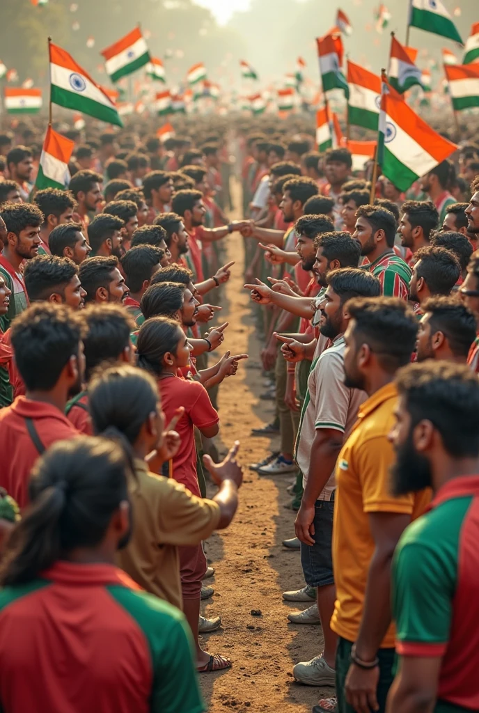 Indian fighters in Indian flag 
