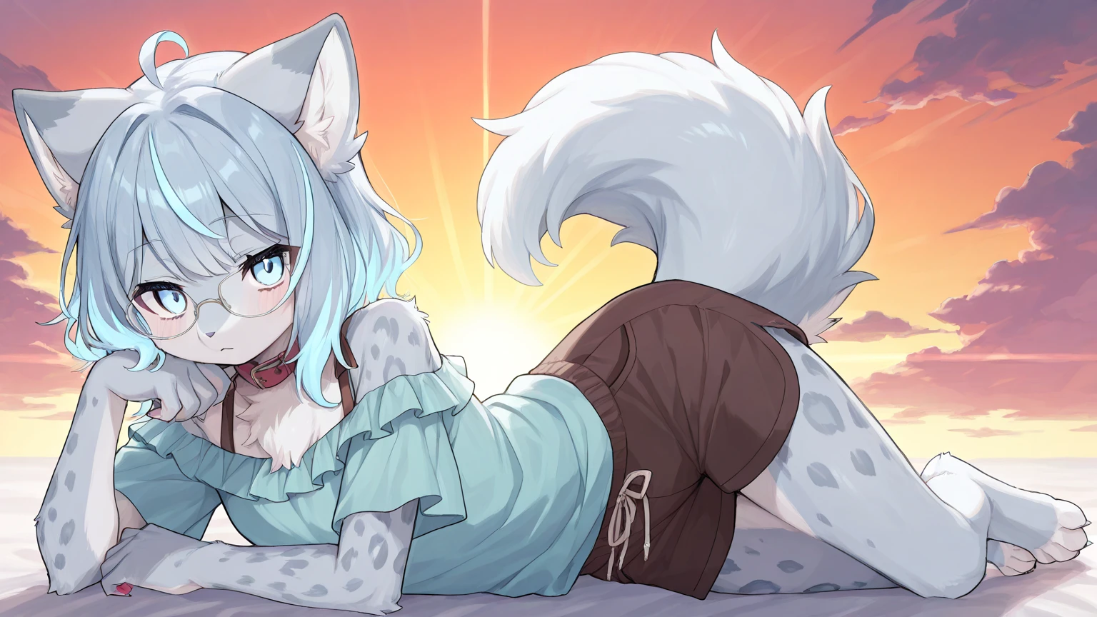 kemoshota, best quality,best resolution,(fluffy anthro furry :1.6),(young :1.6), dog shota, dachshund, albino white fur, naked, heavy breath, plenty drool, dynamic angle, 6 year old boy,Masterpiece,cub,best resolution, white hair boy, ears, tail, pubic fur, sweating, full face blush, naked towel, Solo, kemono, blushes, look at camera, smile open mouth, standing on mouth, view from mountain, cloud fog background, sunrise time, tony tony chopper, beautiful contrast of light and dark, tiny small flaccid phimosis, looking back, anal