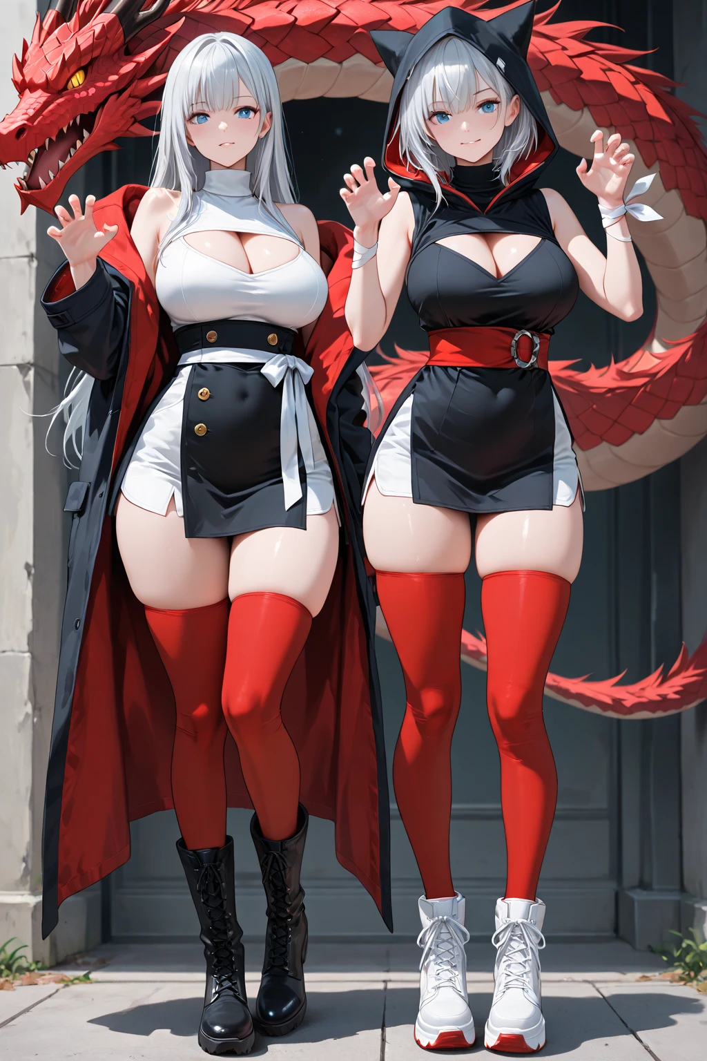 Hot sexy woman, (humanoid face:1.2), (woman face:1.2), (feminine charizard:1.2), (human pokémon), (female charizard), wear (shadewood bikini armor:1.2), (bloodflame aura:1.1), full body, (open big wings:1.2), (long tail:1.1), (fire on tail end:1.1), (high heels:1.2), (strap heels:1.1), (full body harness:1.2), (forest), (waterfall), (round breasts), (bubble butt), (wide hips:1.1), (slim waist:1.1), (thick thighs:1.1), (detailed face and eyes:1.2), (detailed background), (athletic fit body:1.1), (abs), (proud expression:1.1), (wide smile), (arms straps:1.2), (legs straps:1.2), (deatild body straps:1.2), (tight and wide straps:1.2), (detailed hand and finger:1.2), (medium breasts:1.2), (busty), (deep cleavage:1.2), (labia outline:1.3), (hard teat:1.3).