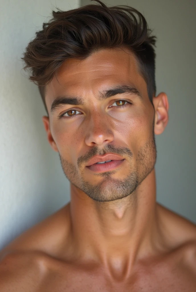 Young clean shaven 2 half italian and half American guy a little cute, no hair