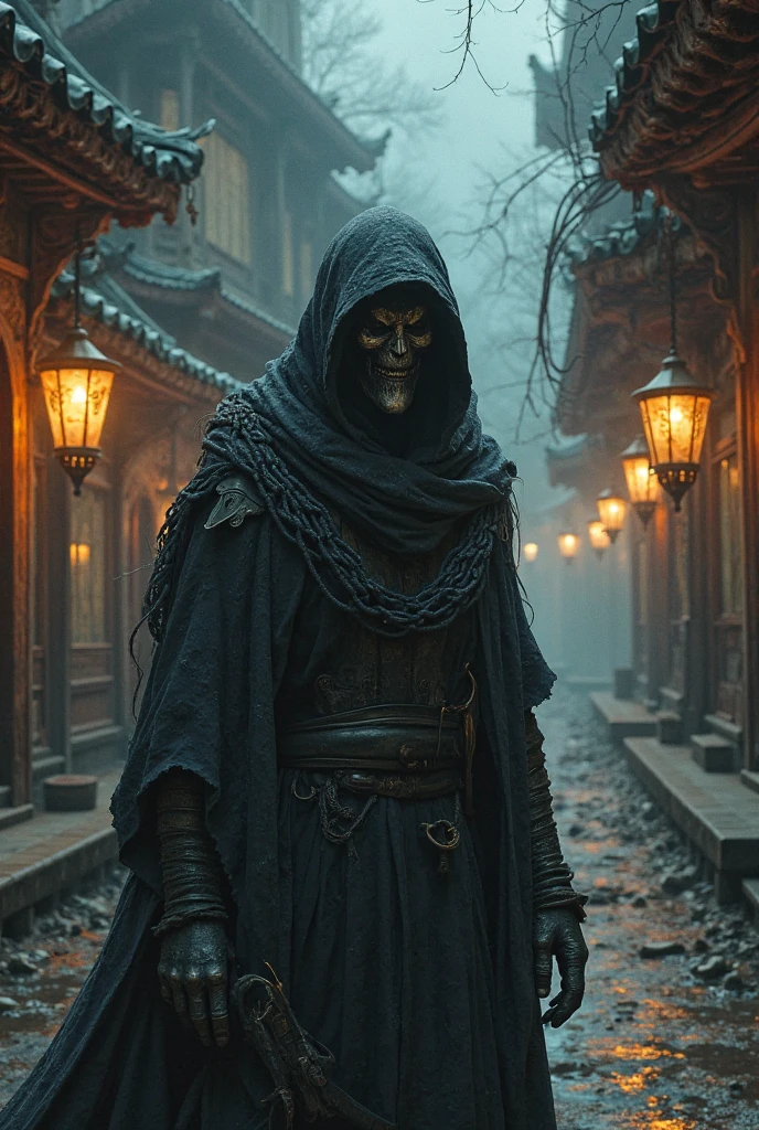 full body length shot,beggar graphite Manganite sparas, wants eat,survival in Korean city of future,Cinematic,soft colors, Technicolor,natural skin textures, hyper realism, hyper detailed,Extremely detailed,High contrast,Masterpiece,Realistic,Ultra Detailed, intricate details,realistic humid leather,extremely intricate,Epic Realistic, cinematic style,irina yermolova,high contrast,hdr,extremely detailed, masterpiece,intricate details,faded,eyes extremely detailed, high detailed eyes,16k resolution,RAW,retina, Nikon Z9,China,Songbird orc,tkt style, Pisces, perfect, Zinger，transition between two art styles, Ink painting to photorealism, Double contact, X-ray, Creative, vivid light, masterpiece, fantasy, Abstract, Surrealism, super detailed, high resolution, stop:35,(((creature with a spectral and ghostly appearance)). Her skin is pale, almost translucent.strange wears dark, torn clothes that float around him, as if permeated by an aura of mourning. Its appearance is complemented by details such symbols of  gothic elements, further emphasizing its dark air. is photo as a haunted and tormented entity,{creature}