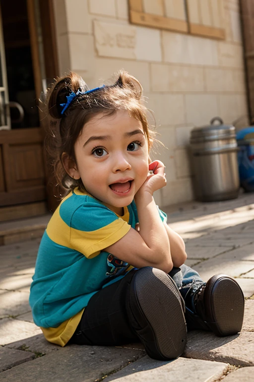 The image shows a baby cute small girl sitting on a white surface against ablue background. She is dressed in a light purple outfit consisting of a long-sleeved top and matching overalls. Herbaby cute small girl hair is styled in two cute buns, and she has small baby cute small girl earrings. The girl has a sweet, gentle smile on her face, with big, expressivebaby cute small girl brown eyes. Her cheeks have a soft blush, giving her a baby cute small girlhealthy, rosy complexion. She is sitting with herbaby cute small girl legs bent and her feet showing, creating an adorablebaby cute small girl and innocent pose. The overall atmosphere baby cute small girlof the image is warm and charming, baby cute small girlcapturing the innocence and sweetness of the . мультяшный рендеринг ключевого кадра, милый 3D рендеринг,,Create ultra sharp  цветной рендеринг zbrush. perfect cgi, baby cute small girlcgi art created only with gradients, smooth silhouette, Create ultra sharp skin, high intensity refraction, (plastic material), most beautiful vfx, blue background, plastic refractions, glossy texture, smooth 3d model, multiple light sources, rim light, sharp post effects render, (glossy plastic texture with multiple big light probe refractions), perfect cgi, cgi art created only with gradients, smooth silhouette, high intensity refraction, (plastic material), most beautiful vfx, blue background