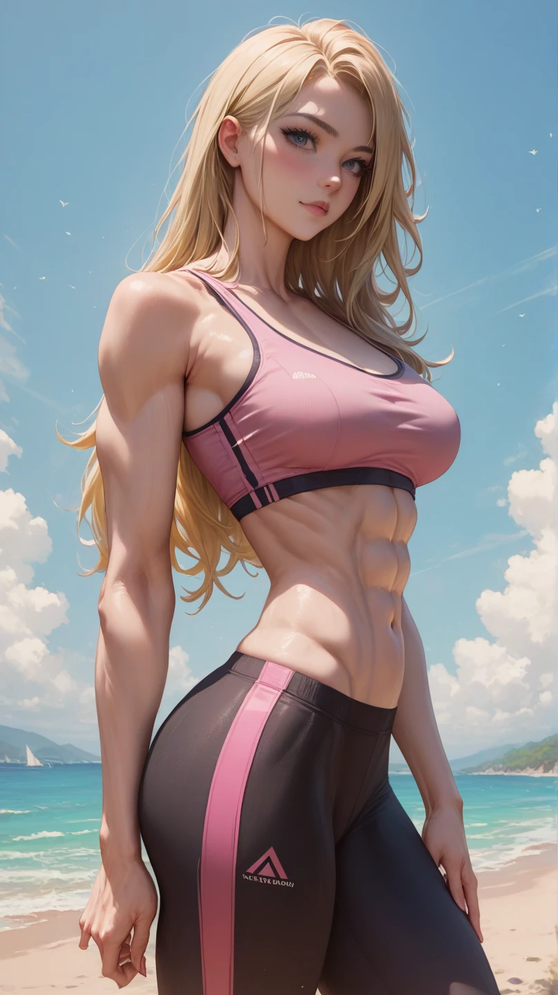 woman at a gym, corpo bem definido, maravilhoso, Pose, corpo bem detalhado, garota fitness, standing, erect Pose, modelo fitness, magrelo, Red sneakers, ultra detalhado, melhor qualidade, relaxed arms, hands down, tornozelo