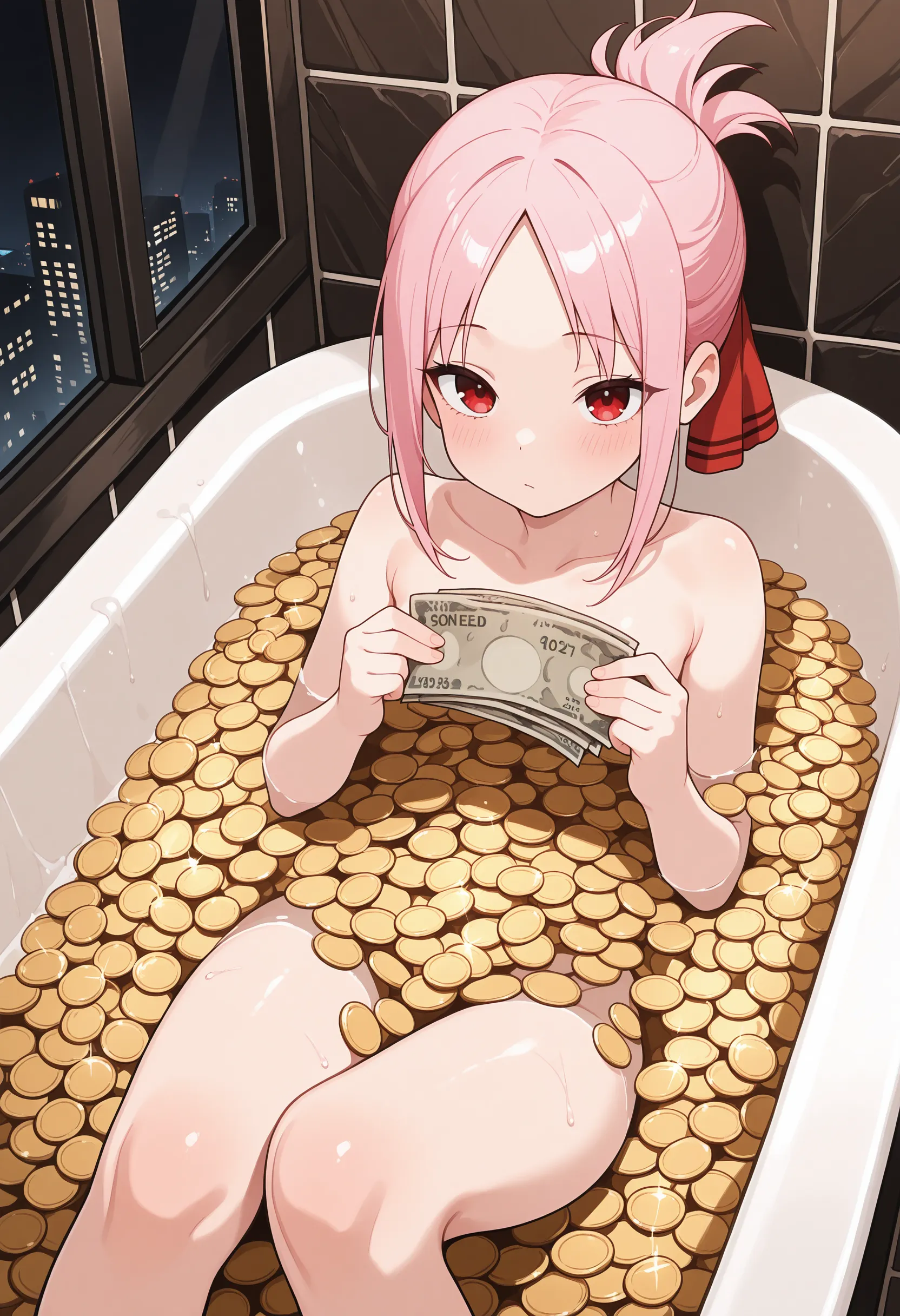 who is 13 years old height 1.49 bring money pink hair black glasses rose eyes an extremely blushing naked girl who is an extremely shy girl a bed someone is making love to her her vagina squeezing his penis