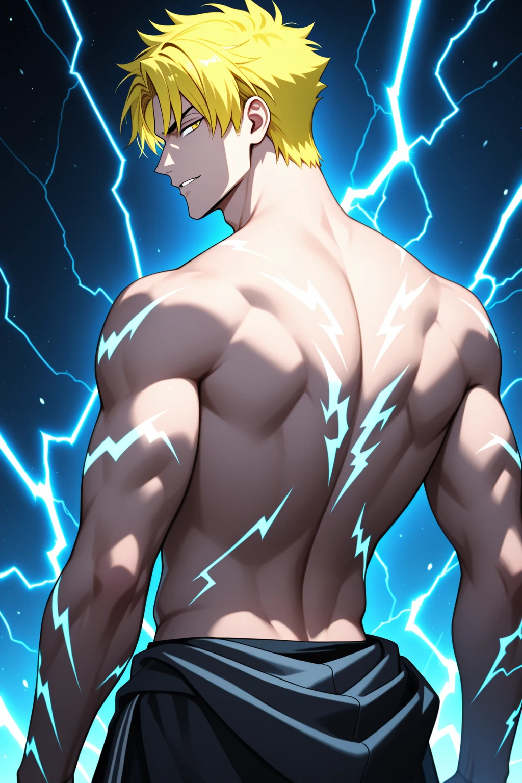 1guy, solid dude, gallant beau, blonde, tsurime, sanpaku, blue eyes, spiked hair, 24yo, heavy weight muscular, handsome westler, BREAK ideal ratio body proportions, stocky waist, sharp eyes, beautiful detailed eyes, toned body, elder chinpira, dark pupil, masculine playboy, BREAK solo, topless, black wrestling bikini, nipples, abs, fighting stance, on wrestling ring, detailed background, hollywood action, BREAK upperlegs focus, dramatic expression, 1990s, in capcom art style, in color comic style, in game illustration style, depth of field, dutch angle, cinematic shadows, cinematic lighting, lens flare, light leaks, VHS Quality, texture, absurdres absolutely resolution, extreme all detailed, greatest painting, BREAK masterpiece, best quality