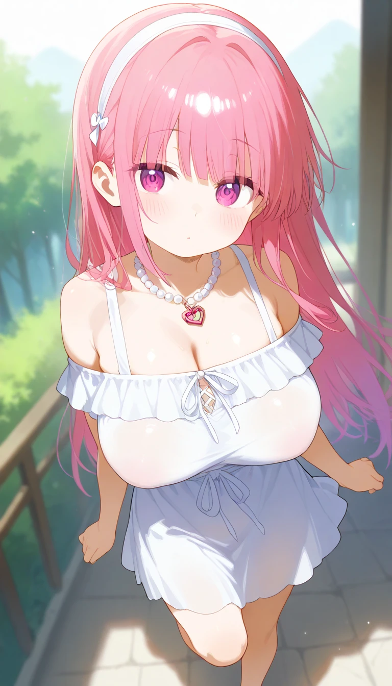 Browsing Caution, ((Highest quality))、 ((8k))、 Beautiful girl、 Unclear、Nice、 virgin、 Beautiful Hair、 Silky Hair, Beautiful Eyes、 Enchanting beauty eyes, Beautiful Skin、Silky skin, Beautiful feet、Beautiful arms、Perfect Fingers、 Beautiful breasts、 cute、 bright turquoise eyes, salmon pink hair, (((Underwear only:1.3)), ((Pink Bra)),(Pink Ribbon Panties), 白のLace trimブラ, 白のLace trimのパンティー, Lace trim, choker、 Beauty that everyone admires、 Cuteness that attracts men、 とてもcute、 Very cute、Ownee、piece、taking a picture of oneOwn , Own_shot,((Large saggy breasts)),Smiling Kindly:0.7、(((Sweat:1.4)))、((blush:1.3))、(((heavy breathing:1.4)))、(flied hearts:1.1)、((Straight long hair:1.2))、((Toned figure:1.3))、 (public indecency,???????, long coat:1.2)、(((night:1.2)))、((garden:1.2))、(((Wet crotch:1.3)))、(Detailed description of the vagina)、((Super Oily:1.3))、((Thigh gap))