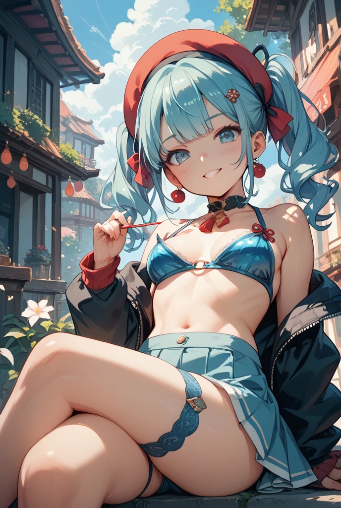 8K,PremiumQuality ,Masterpiece, illustration, Photorealsitic,An extremely delicate and beautiful, Extremely detailed,detailed face texture,Complex facial textures,realistic face textures,Natural light,Best quality, offcial art, extremaly detailed cg, Unified 8K wallpapers, absurderes, hugefilesize , Ultra-detailed, A high resolution ,Outdoor photography,A woman who is(mature,Raised sexy,plumw,seductiv),25 age old,Chinese woman,Korean woman,Bigchest,big assa,Belly exposure,a toned abdomen,(full bodyesbian:1.5)pony tails,Red sports bra,Red tight skirt,Lift the skirt,(pantyless),Camel toes,Sit with your knees folded