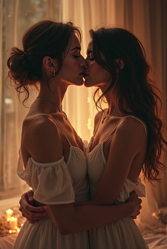 women kissing