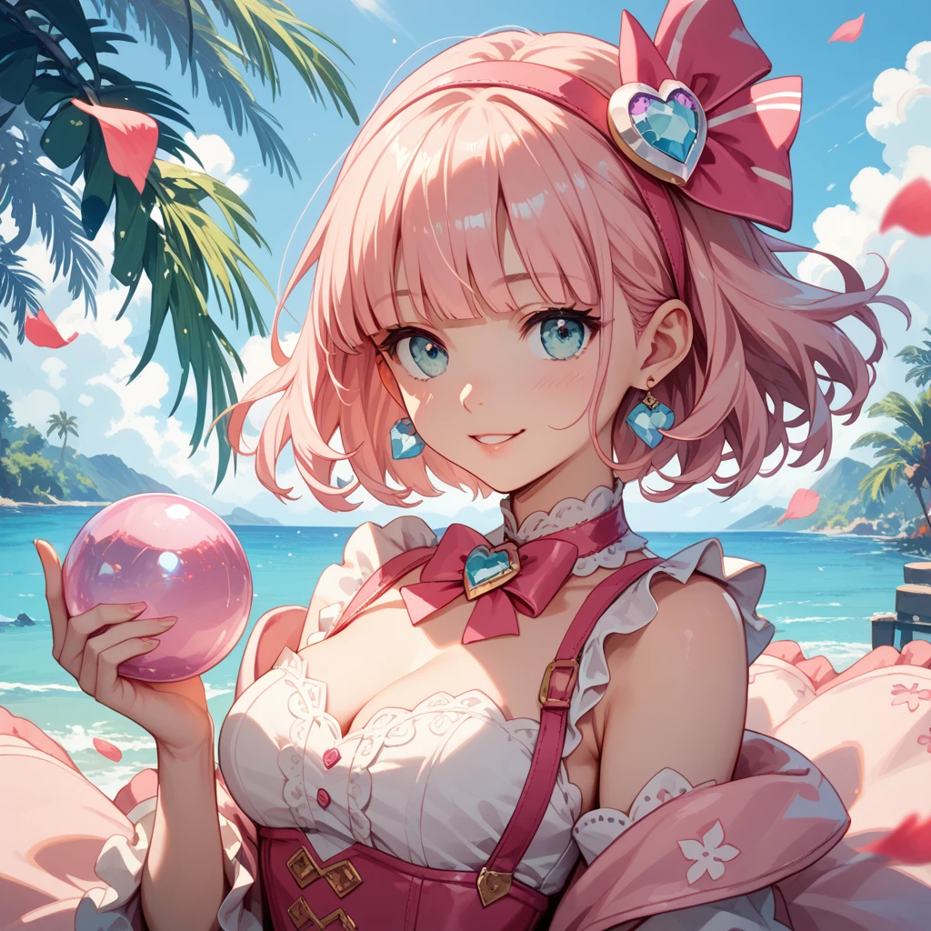 ((Highest quality, 8k, masterpiece: 1.3)),((Amazing details: 1.2)),((figure: 1.1)),Vaporwave,pink,dream-like,Roffi style,distort,computer,Film Grain,pinkの髪、pinkの頬、Are crying