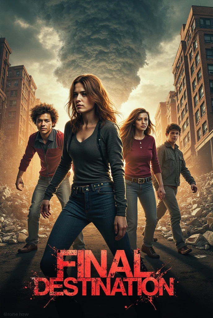 Make a movie poster about 15 high schoolers trap in a killing game