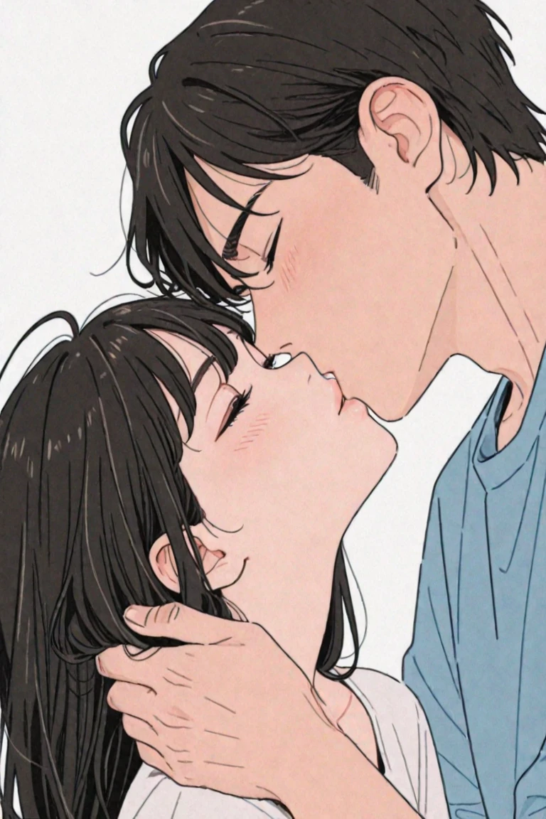 horny men、woman、KISS、