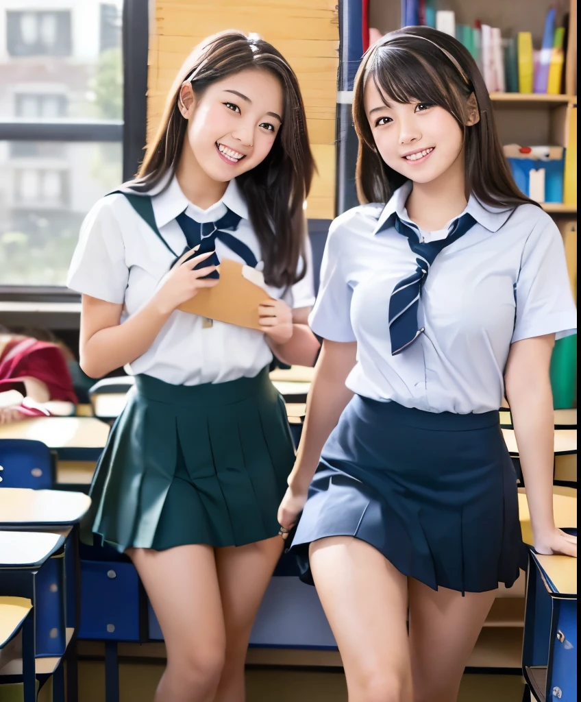 nsfw, (Three Beautiful Girls Squirting from Their Pussies:1.37) , beautiful detailed eyes, beautiful detailed lips, extremely detailed face, extremely detailed skin,dripping, Multiple Asian beauties , photorealistic, 8k, masterpiece, ultra-detailed, realistic ,Very happy expression, school classroom, (Women who lift skirts and expose their pussies: 1.34) , Exposed pussy,