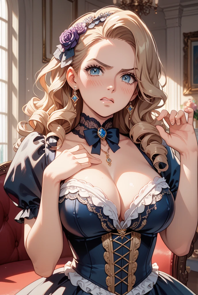 Blushing blonde Cinderella, having sex, portrait, gasped, sticks out tongue, horny, Sweaty, orgasm, 
