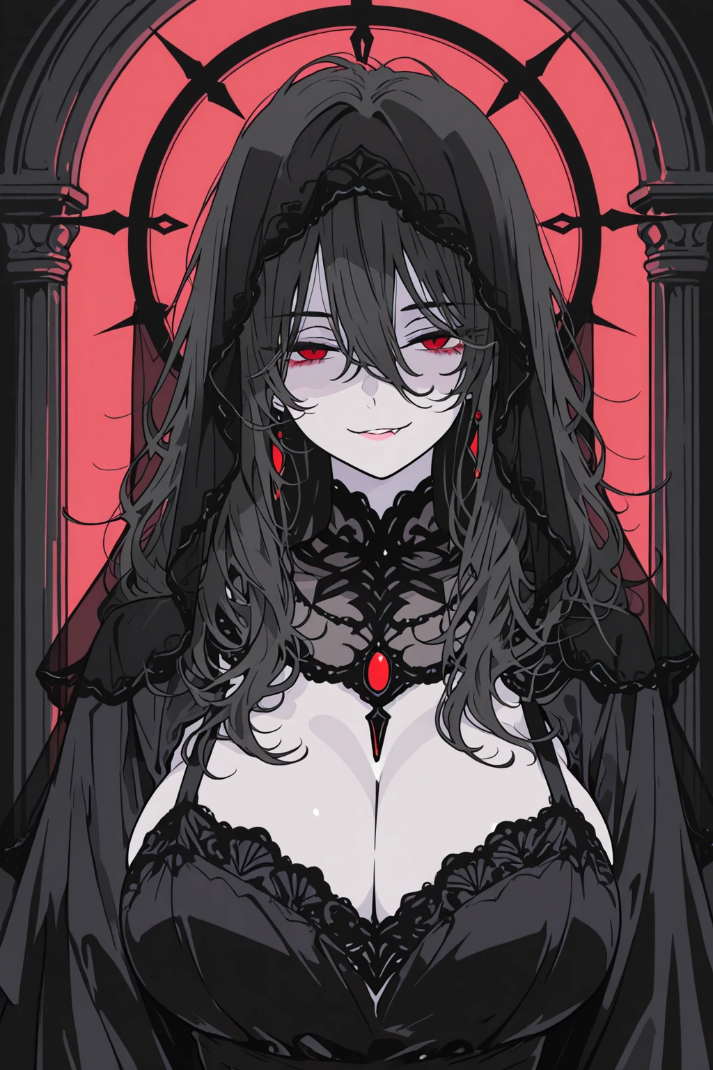 (ruined city), grim reaper, black scythe, robe, absurdres, RAW photo, extremely delicate and beautiful, masterpiece, Best Quality, ultra high resolution, 32k, hyperrealistic, ultra-detailed, detailed description, pale skin, 20 years old, tearful mole, earring, short medium hair, wavy hair, whole body shot,