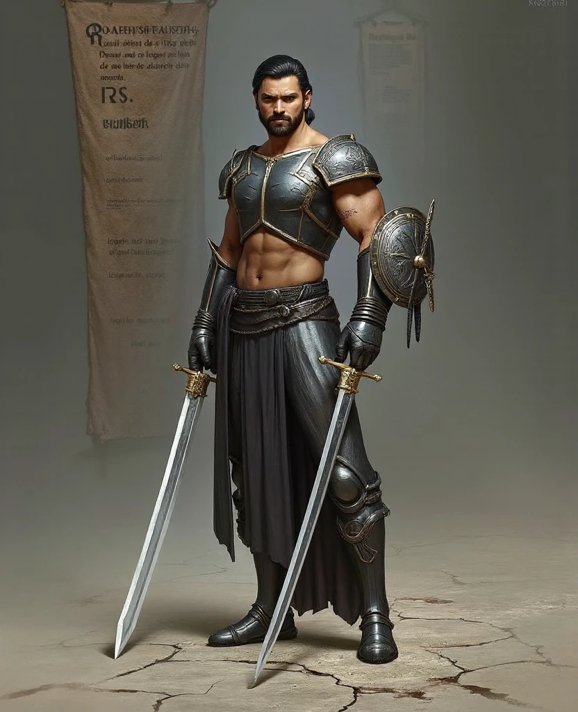 ((cinemtic shoot)) ((fantasy)) , ((rpg)), ((focus on character)), photo of 1 man with Horseshoe Mustache and Updo hairstyle hairsytle from tsaesci , as blademaster - strong, fit, muscular body, bare chest, hold long, large sword in hands, intricated blade, magic symbols, glowing eyes, , panic, scared, BREAK, perfect detailed face, intricated skin, realistic, ((photorealistic)) rim lights, dark shadows, cinematic scene , movie shoot , dark, , defined muscles, extremely detailed, glass reflection, dark shadows, hard light hard shadows, ,vellus,subcutaneous veins,, shallow depth of field, vignette, highly detailed, high budget Hollywood film, cinemascope, moody, epic, gorgeous, detailed background , ((darkfull )) , detailed realistic toes