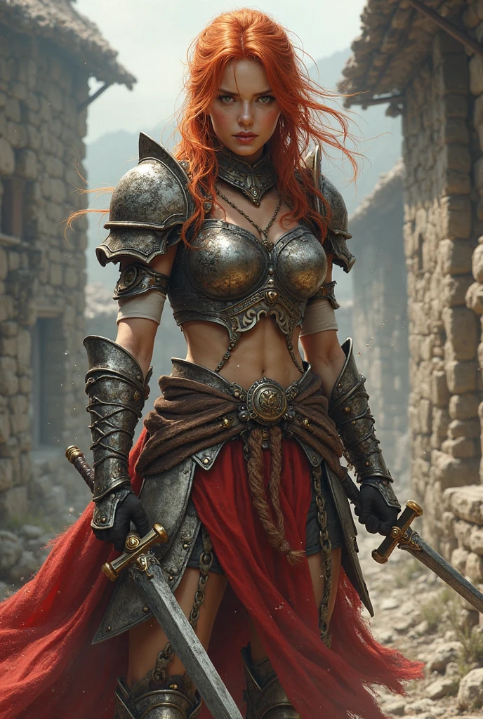 ((Masterpiece, best quality)), edgQuality,smug,smirk,
barbarian_woman, a woman dressed armor, posing for a picture,((blood, iron tiara))
<lora:edgBarbarian_MINI:1>