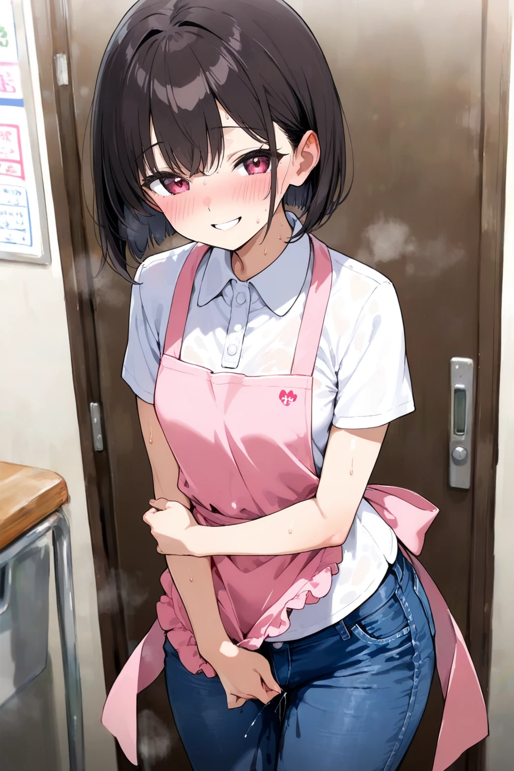 [GENERATED BY 7th anime XL-Pony A:100]
(score_9,score_8_up,score_7_up,score_6_up),masterpiece,best quality, source anime,

rating_,
ukkripony,
1girl, 1man,hetero, , , (x-ray:1.3),from side, upper body, kneeling,internal ,

BREAK girl, 15 yo, (:1.3), (large breasts:1.1), (black hair:1.2), (medium hair:1), bob cut, (curly hair:0.9), blunt bangs,
pink eyes,(tareme:1.1), half-closed eyes, heavy breathing, blush,saliva trail, sweat,tears,steam

BREAK (school uniform), (white collared shirt, plain pattern shirt, short sleeves, shirt tucked in:1), (red plain pattern narrow neck ribbon:1.1), (:1.3),

BREAK classroom 