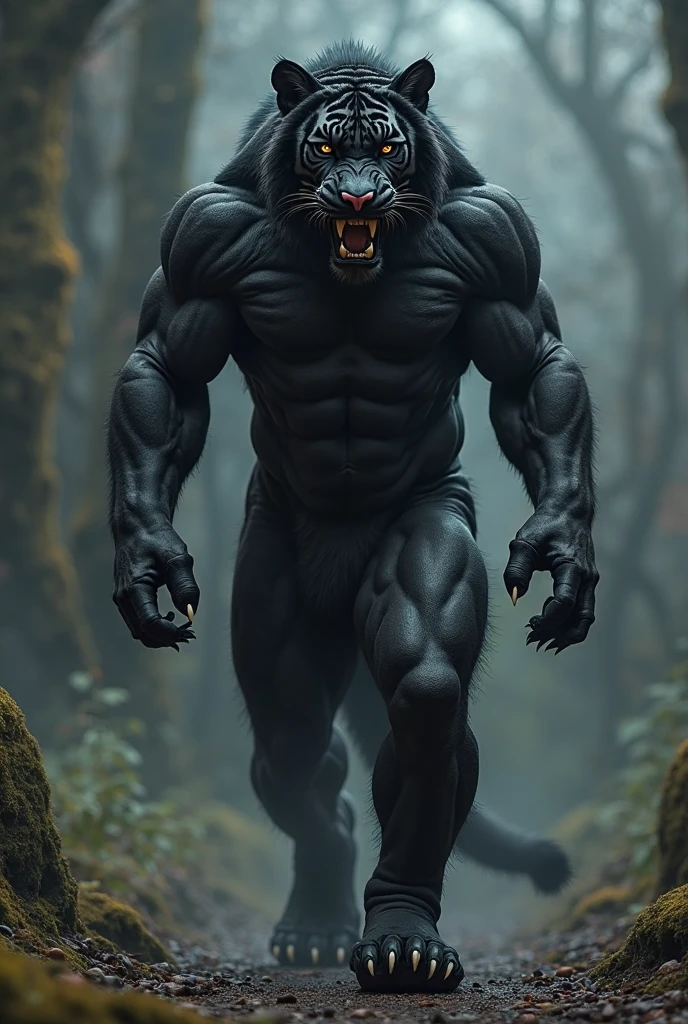black panther of menfat and muscular 