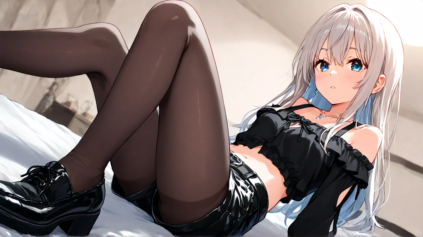 Realistic appearance、big breasts、knee high、Thighs that are about to burst、miniskirt、No panties、long legasterpiece、attractive style
