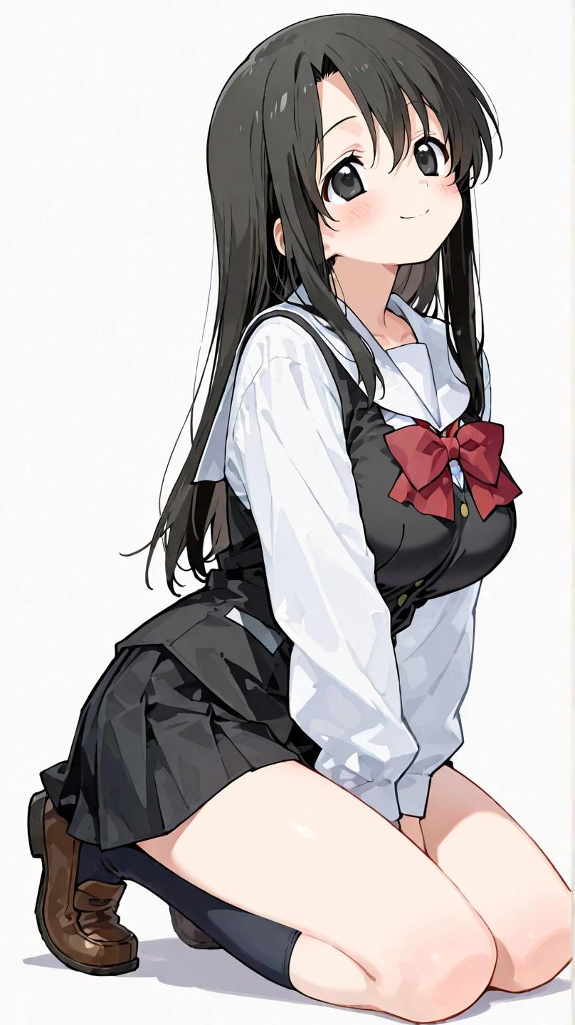 anime girl with long black hair and a bow tie posing, Komi Shouko, ilya kuvshinov with long hair, anime girl with long hair, seductive anime girl, ilya kuvshinov. 4 k, anime moe artstyle, marin kitagawa fanart, , anime girl, rin tohsaka, beautiful anime high school girl, attractive anime girl