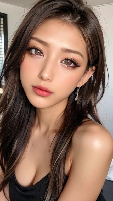Very detailed, beautiful, highest quality, Professionally taken photos, Like a poster, detailed beautiful round eyes, beautiful detailed face, Whole Body Ezbian, Medium Long Hair, Casual Hairstyles, (Random color hair, Golden mesh), Big eyes, Random color eyes, Long eyelashes, Thick mascara, Dark eyeliner, (Huge breasts), (Bust about to burst:1.35), Wide selection, Thick waist), (Wide Hips:1.35, Toned thighs, Body Curves), 40 years old, woman, (White tight dress, white), Perfect Face, Perfect body, Sexy pose, (A shy smile), Random Location, nature, (alone), The light on my face,