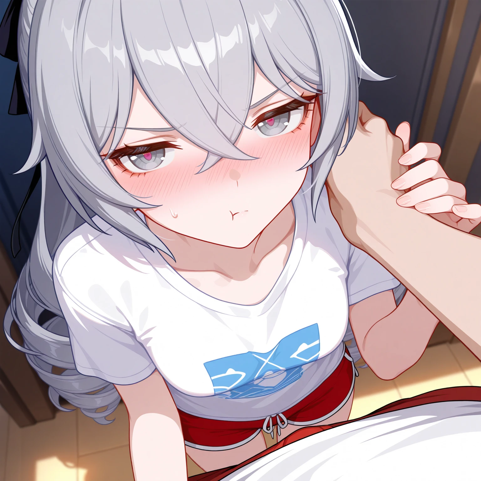 score_9, score_8_up, score_7_up, source_anime, best quality, masterpiece, official art, absurdres, highres, ultra-detailed,waifu2x,Collection: Slice of Life,break,1girl, tomboy, (dark-skinned female), short hair, low ponytail, flat chest, beautiful detailed eyes, pajama, sleepily, (nipple:0.6), sweat, saliva, (yawn:0.5),blush, penis, twitching penis, oral sex, felatio, cum, motion lines,projectile cum, facial, bukkake, heavy breathing, sound effects, spoken heart, indoors, on bed, break,(clear line illustration:1.2),very high resolution, very aesthetic, super detailed skin, Best sexual lighting powered by famous artist, 8k,cute picture,beauty illustration,photoshop_(medium),,(Detailed Lighting),best anime 8k konachan wallpaper, pixiv contest winner,
