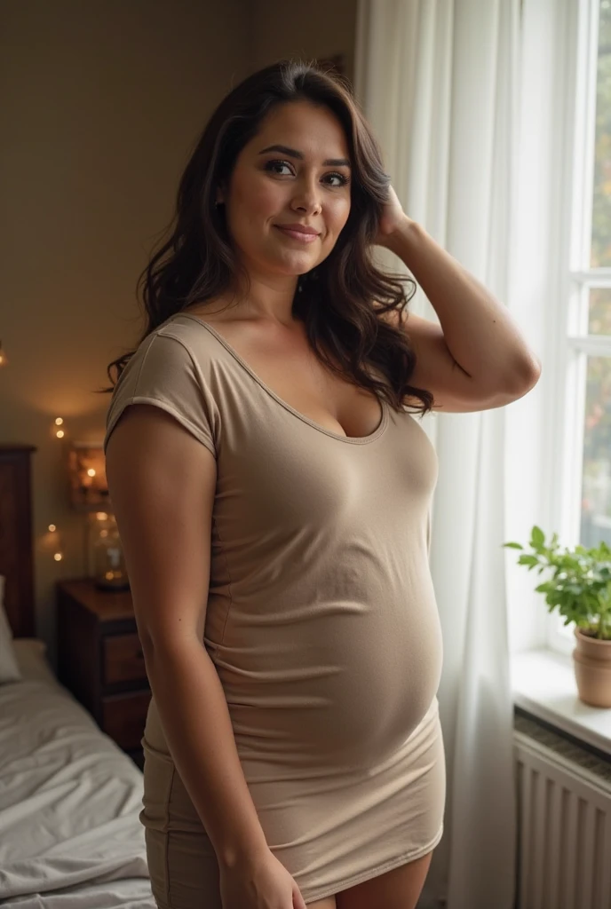 A Pregnant Lady on the Electric Obstetric Bed.