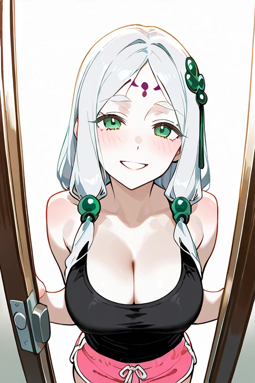 femme arafée avec un débardeur blanc et un collier, fille sexy aux yeux verts, portrait sophie mudd, cheveux bruns et grands yeux, selfie d'une jeune femme, yeux de la chambre, violette myers, sans maquillage, maquillage naturel, regarder directement la caméra, visage avec artgram, maquillage subtil, Superbe photo de tout le corps, yeux verts perçants