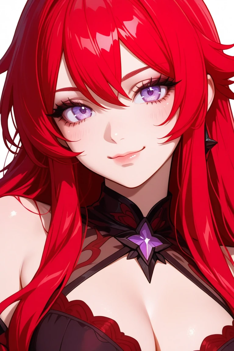 a girl with long red hair and cat or fox ears, looking directly at the viewer, solo portrait in a neon noir style, detailed blue eyes, full lips, large breasts, detailed facial features, complex hairstyle, dramatic blue, pink, purple neon lighting, cinematic composition, photorealistic, 8k, highly detailed, masterpiece