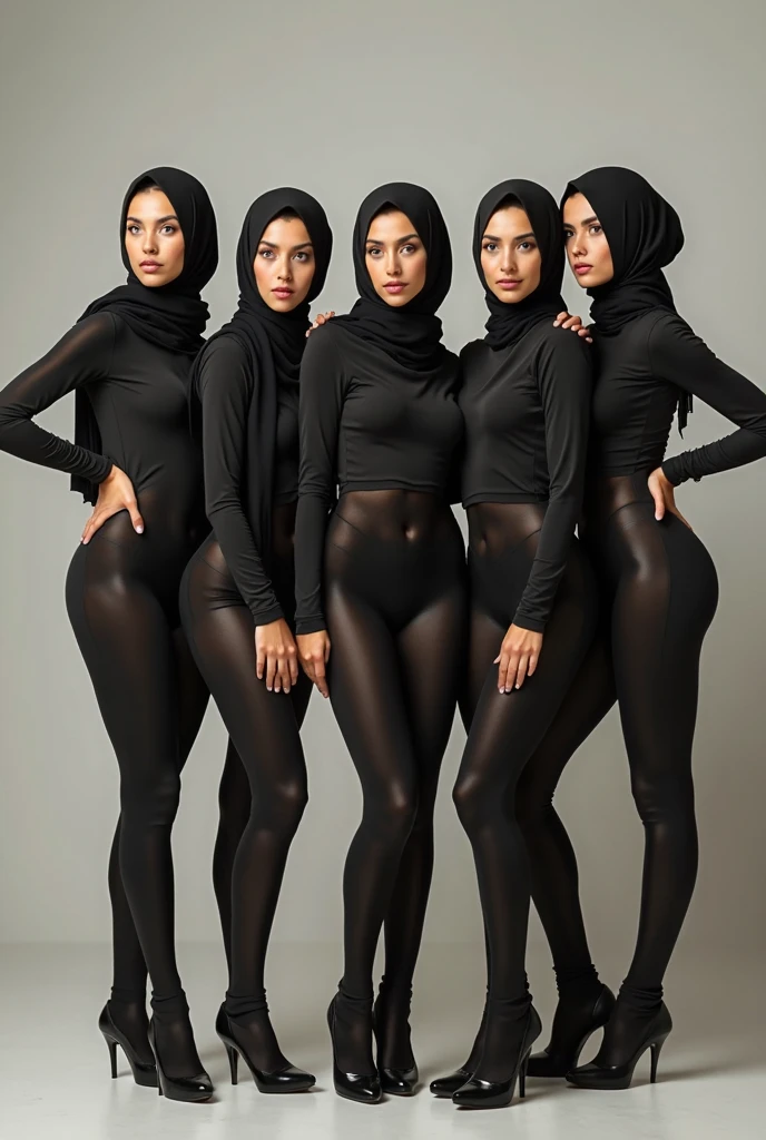Hijab girl, Mongolian hijab girl, gorgeous Hijab girl, hyperdetailed, perfect body, lower body, Wear turtleneck tight dress, Mini skirt, Show thighs,