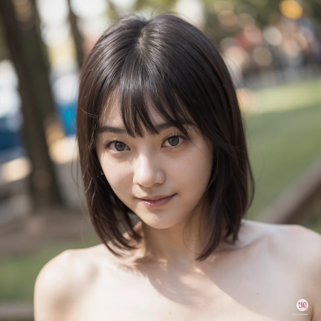 ( highest quality:1.2), 8k, official art, RAW photo, The front of the uniform is open、Commuting to school、美しい胸はthinです、incredibly ridiculous, (11 year old beautiful girl:1.5), cute face, looking at the viewer, film grain, chromatic aberration, sharp focus, face light, dynamic lighting, cinematic lighting, Eye and face details, background bokeh,(both chest exposed、Topless、chest exposed、check skirt、thin、small and beautiful breasts、exposed nipples、I can see your belly button、daytime、baby face、big smile、The whole body glows:1.5)