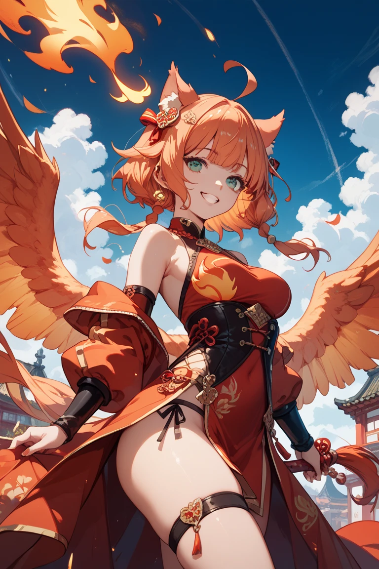 Phoenix and full moon