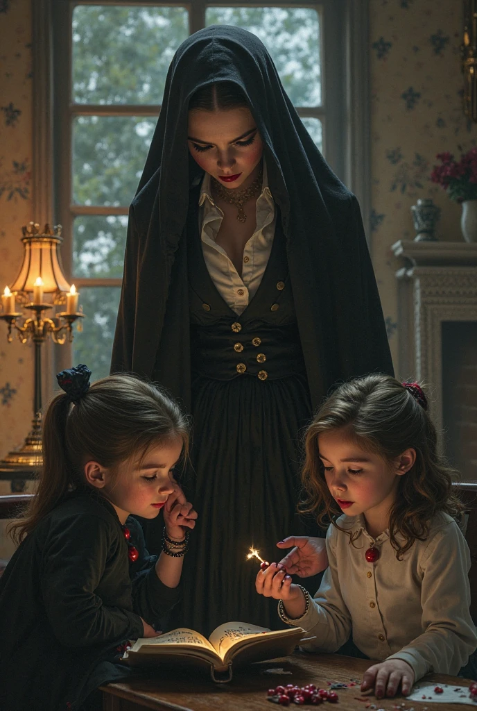 The little girl lit a match, and she saw her grandmother flying in the air, full of light