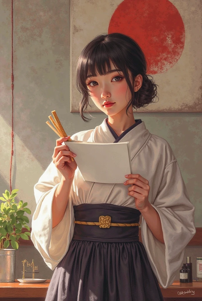 <lora:Moxin_10:0.45> ,<lora:Moxin_Shukezouma11:0.55>
<intricate details>, (masterpiece, best quality:1.2),
shukezouma, negative space, , shuimobysim ,  traditional Chinese ink painting,
1girl, peaceful, (smile), looking at viewer,