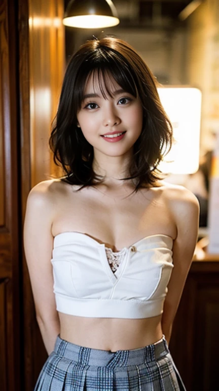 Browsing Caution,(In 8K、highest quality、masterpiece、Realistic、Super familiar、Photorealistic), ((1 girls Cute Face:Laughter:Showing teeth),,{{girl, whole body, (White Bra and mini skirt) }},{{(Beautiful and delicate eyes:Double Eyes:1.5}}),{{short hair}}, {{Bowl Cut}}, {{Straight hair}},{{short bangs above the eyebrows,,}},(Lighting from below), , Soft Front Light, Beautiful expression, Cute Face,:  {{}},  big eyes, , Stunning face portrait, cute Realistic portrait, , Realistic young girl, Realistic face,, {Realistic and beautiful big eyes}, {{{White mini skirt::Open your legs, you can see your panty:}}} ,{sitting on a wooden chair:1.5}},,{{Spread your legs, I can see your panty:1.5}}